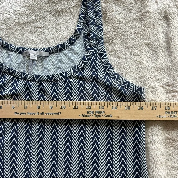 GAP Cotton Tank Top‎ Navy White Herringbone Size Small - Picture 6 of 7